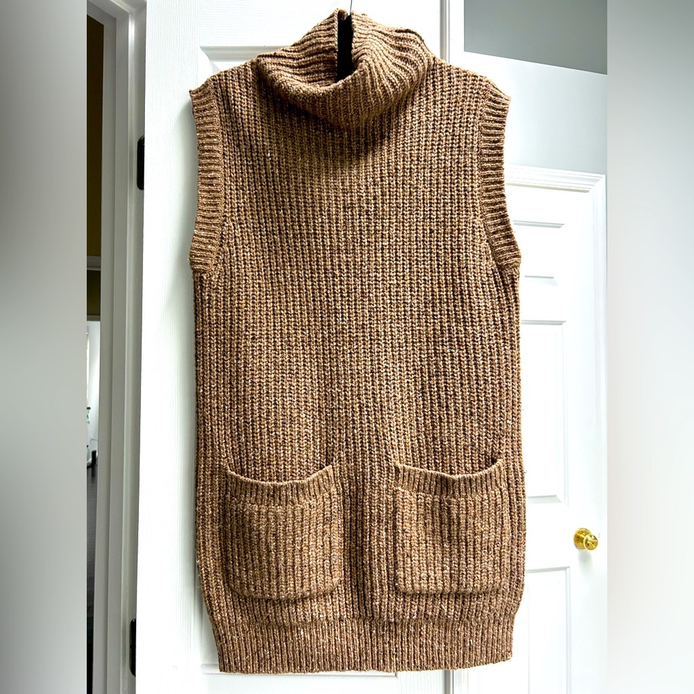 Polo Ralph Lauren Tan Knit Turtleneck Vest